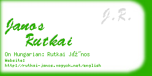 janos rutkai business card